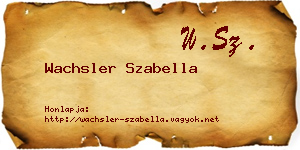 Wachsler Szabella névjegykártya